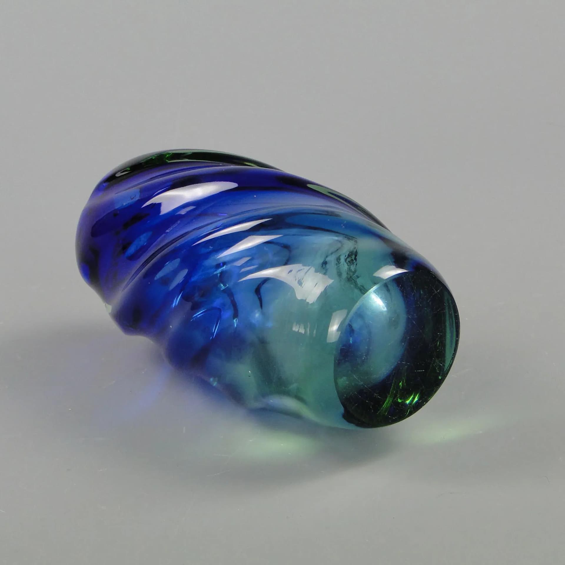 Vase, multicolor glass, by J. Beranek, Skrdlovice, Czechoslovakia, 1960s. - 12413