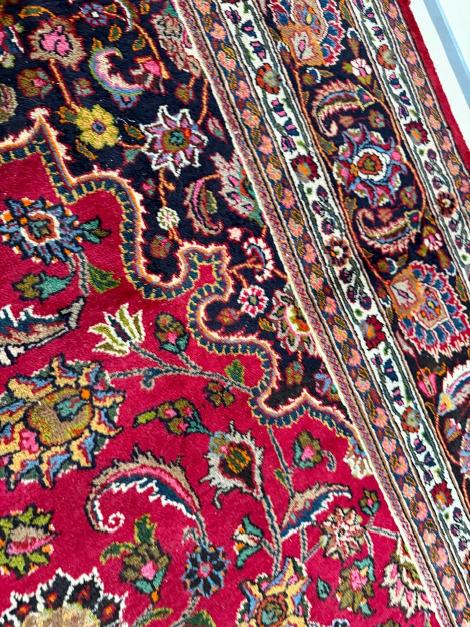 Dywan Mesched 360x300 cm, czerwony, wełna, Iran - 177891