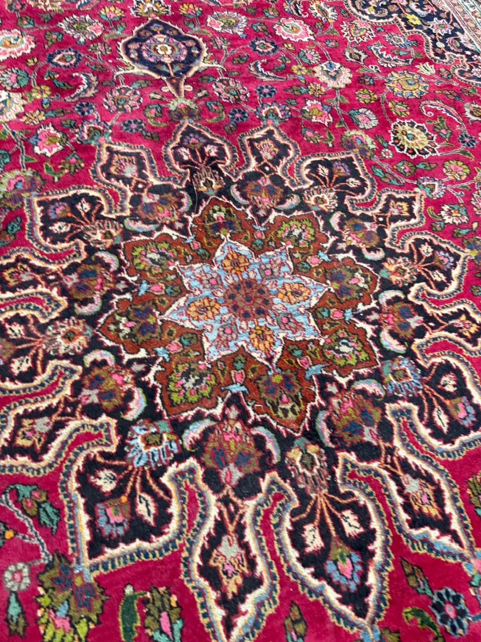 Dywan Mesched 360x300 cm, czerwony, wełna, Iran - 177887