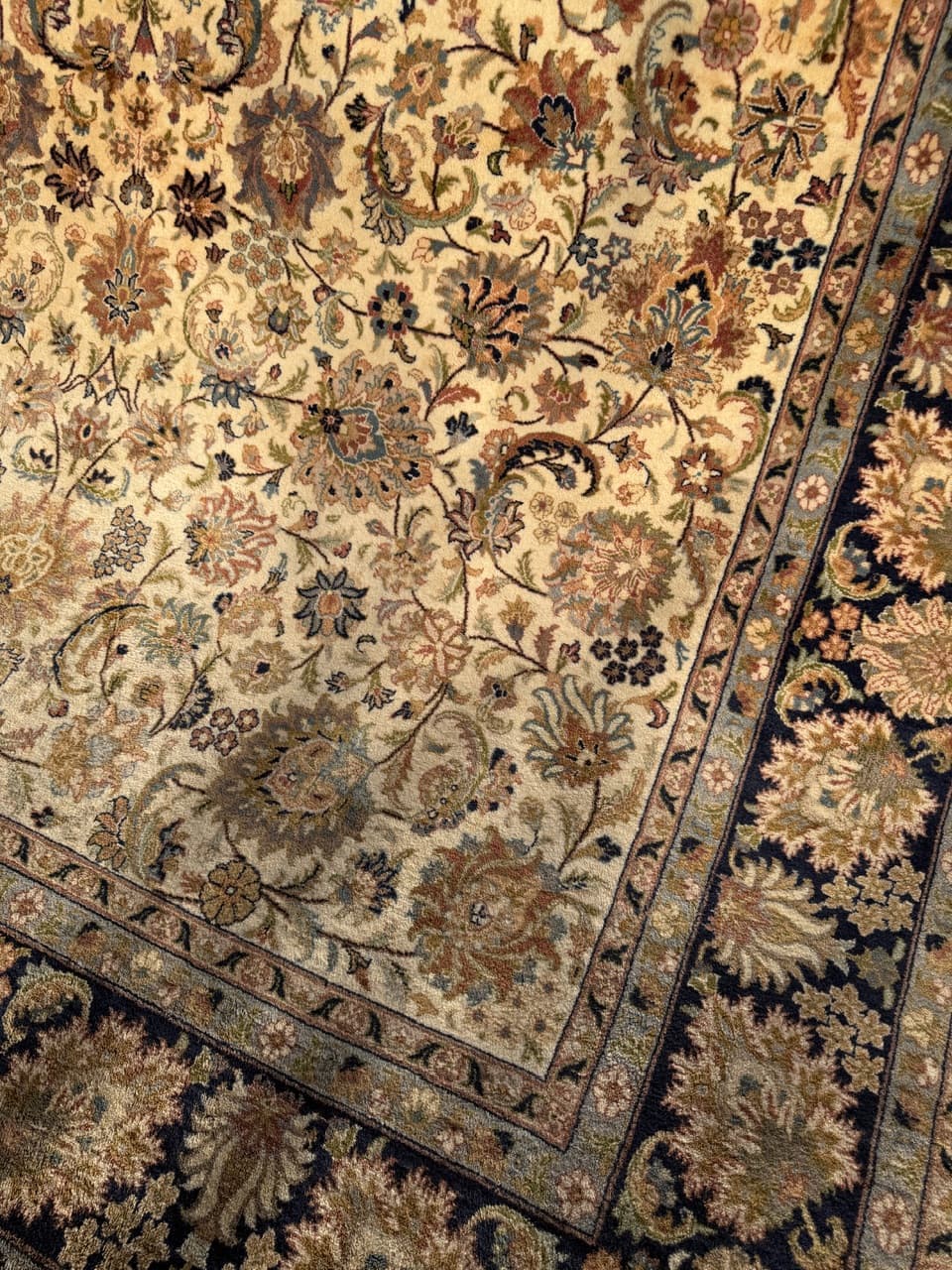 Dywan Ispahan 325x245 cm, beżowy, wełna, Iran, lata 90. - 177994