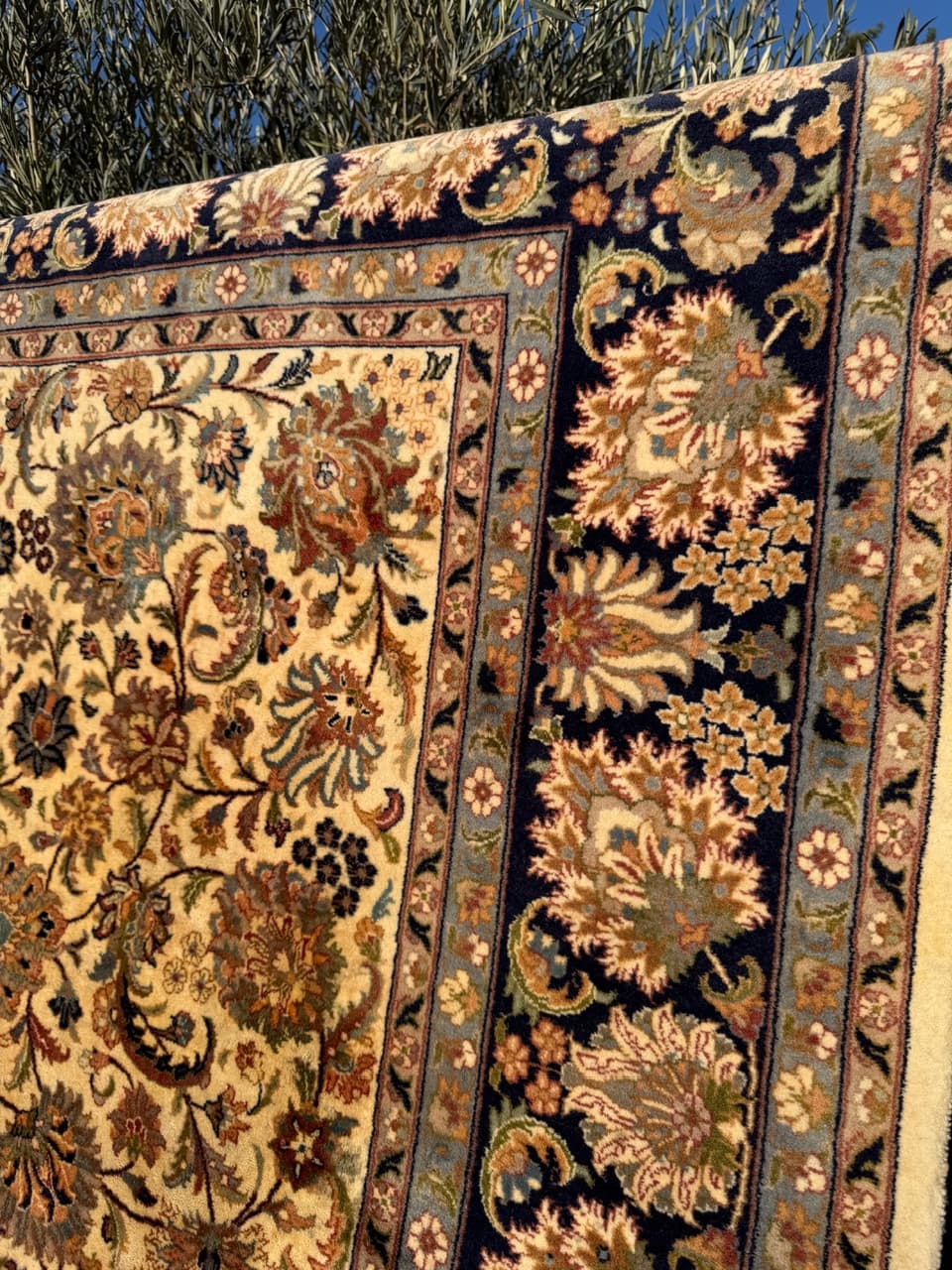 Dywan Ispahan 325x245 cm, beżowy, wełna, Iran, lata 90. - 177996