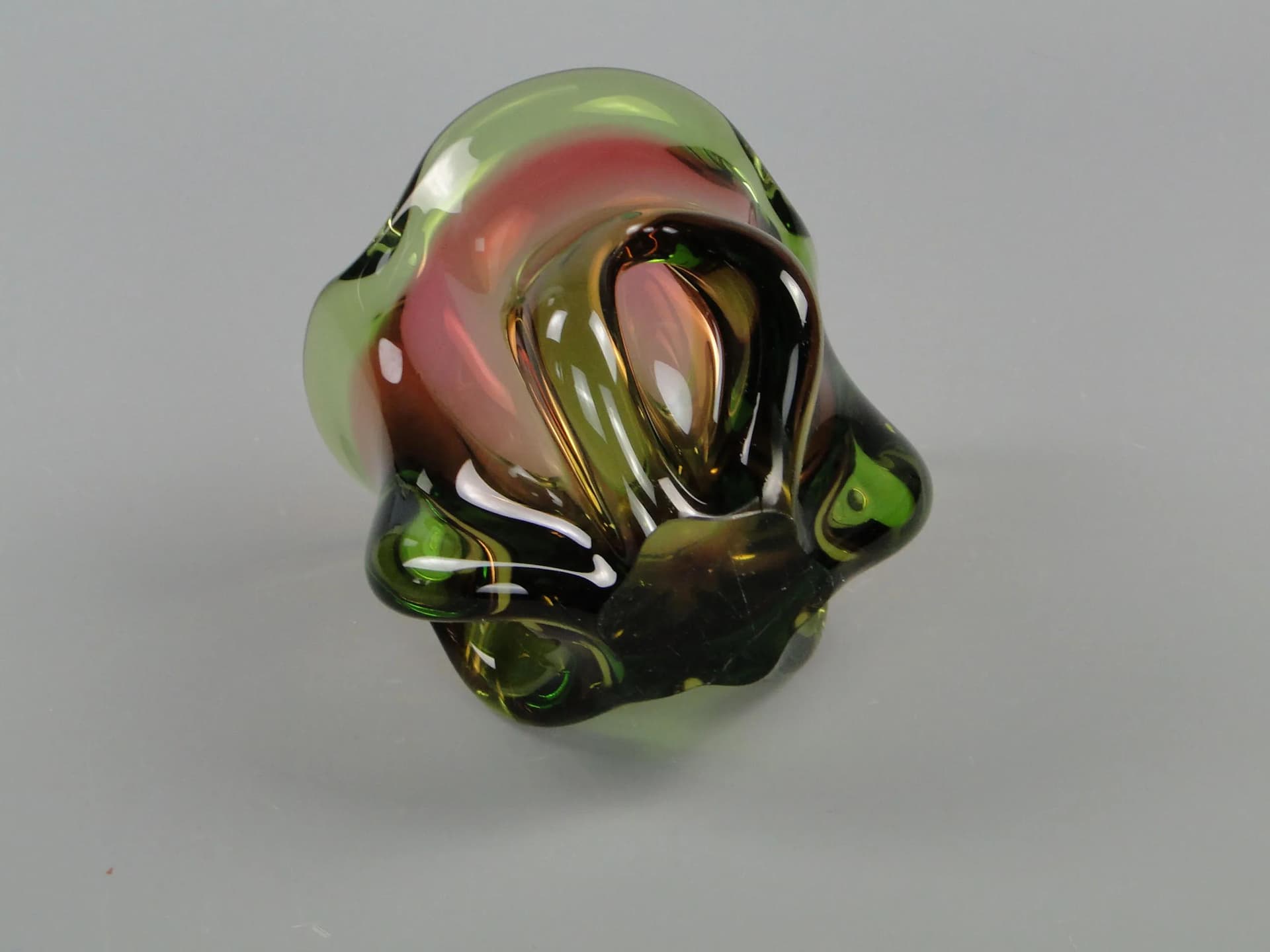 Vase, multicolor glass, by J. Hospodka, Czech Republic, 1960s. - 12390