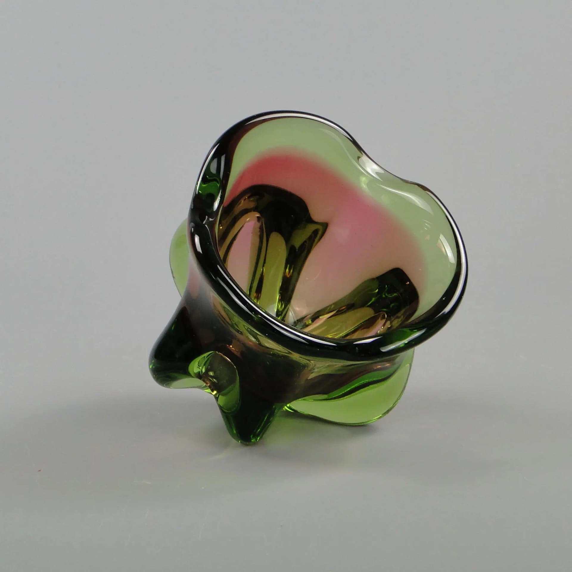 Vase, multicolor glass, by J. Hospodka, Czech Republic, 1960s. - 12395