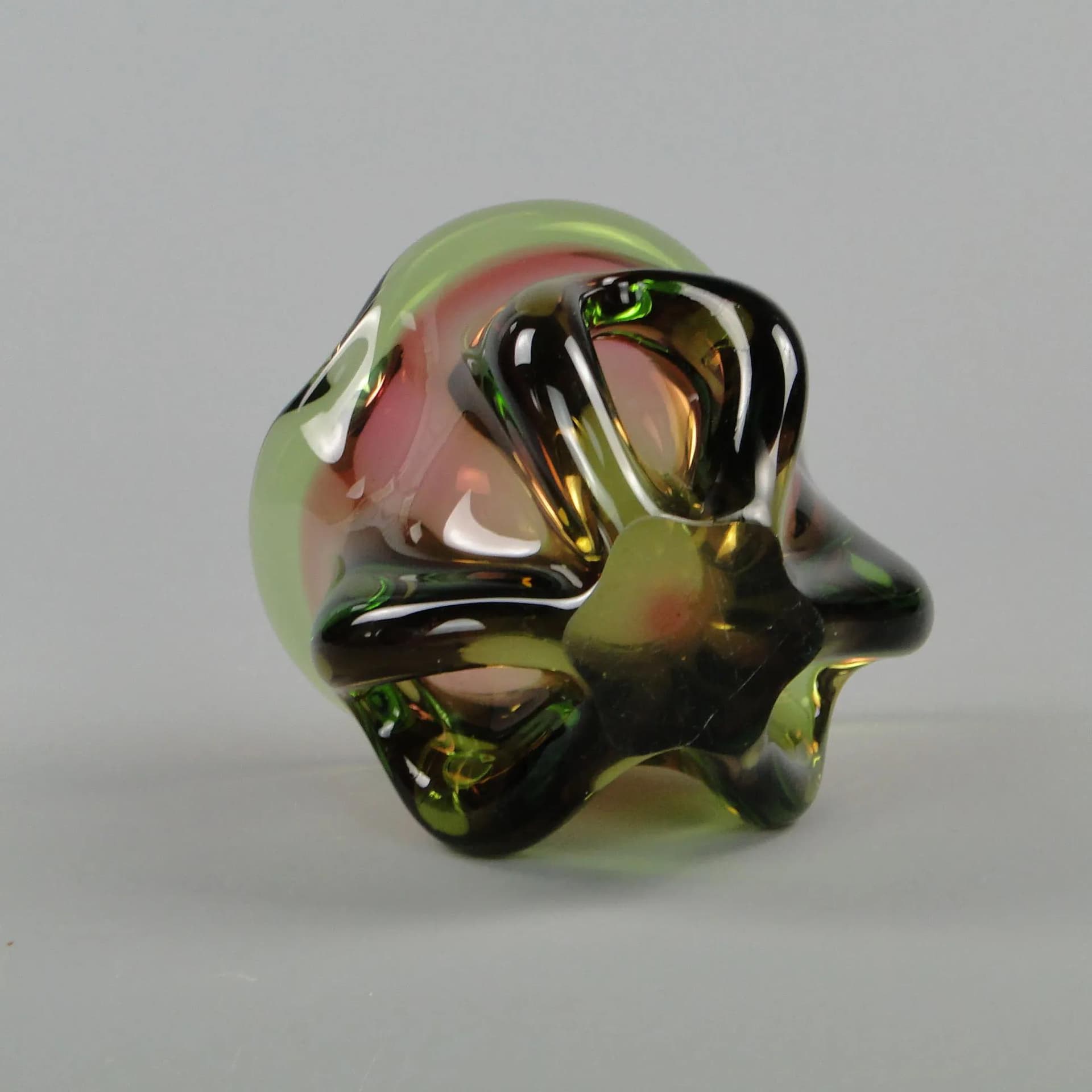 Vase, multicolor glass, by J. Hospodka, Czech Republic, 1960s. - 12396