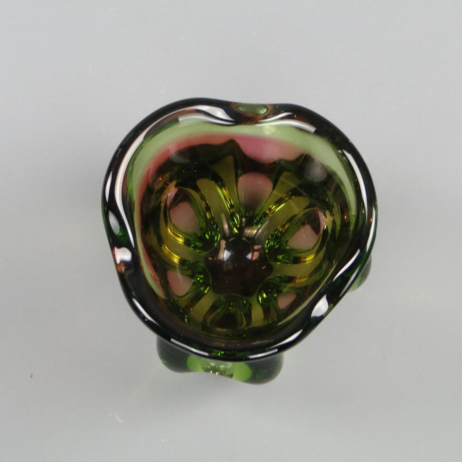 Vase, multicolor glass, by J. Hospodka, Czech Republic, 1960s. - 12393