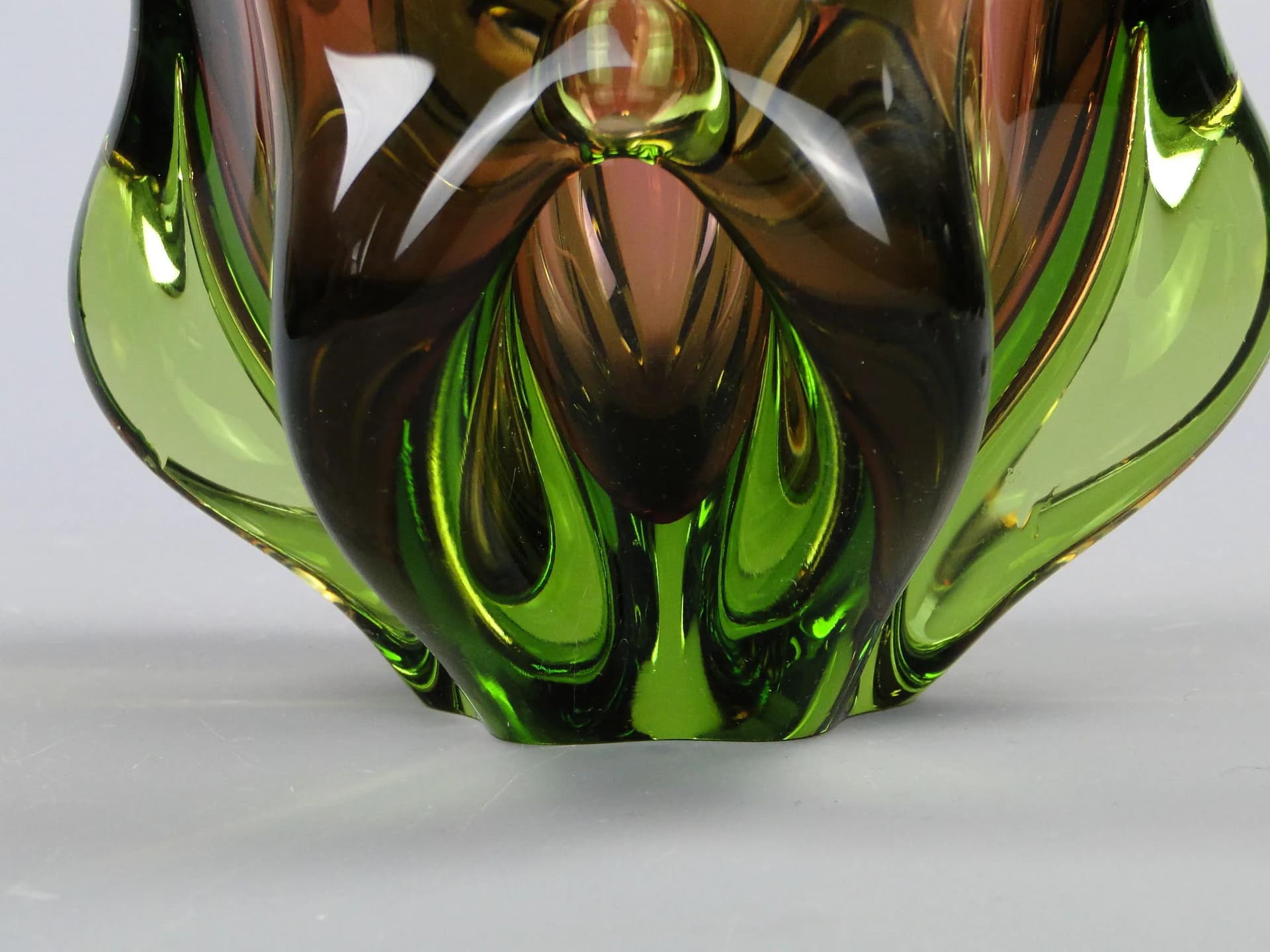 Vase, multicolor glass, by J. Hospodka, Czech Republic, 1960s. - 12394