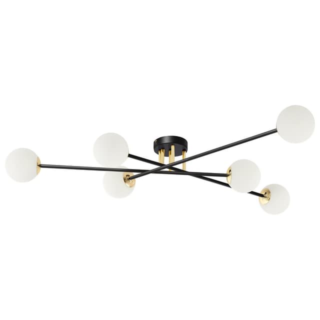 Ceiling lamp Astra 6 black, Kaspa - DIMENSION