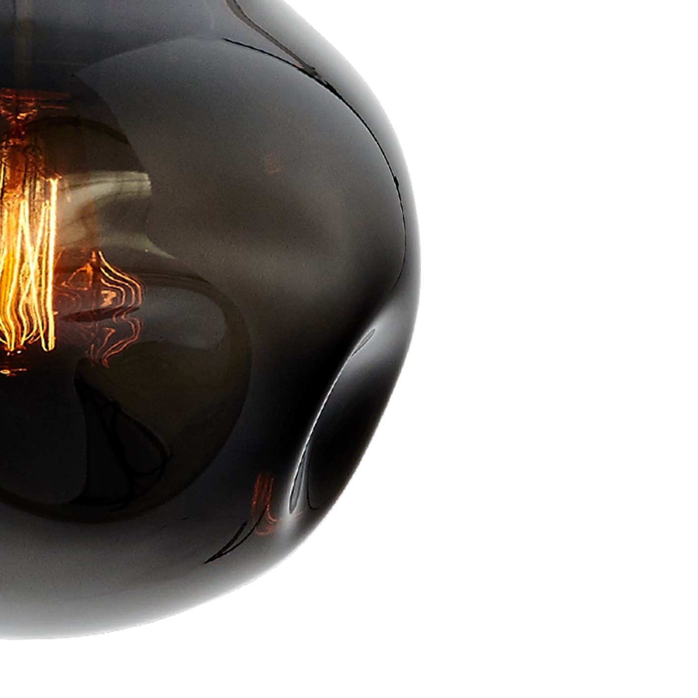 Lampa wisząca Avia Ø30 czarna, szkło czarne, Kaspa - 178406