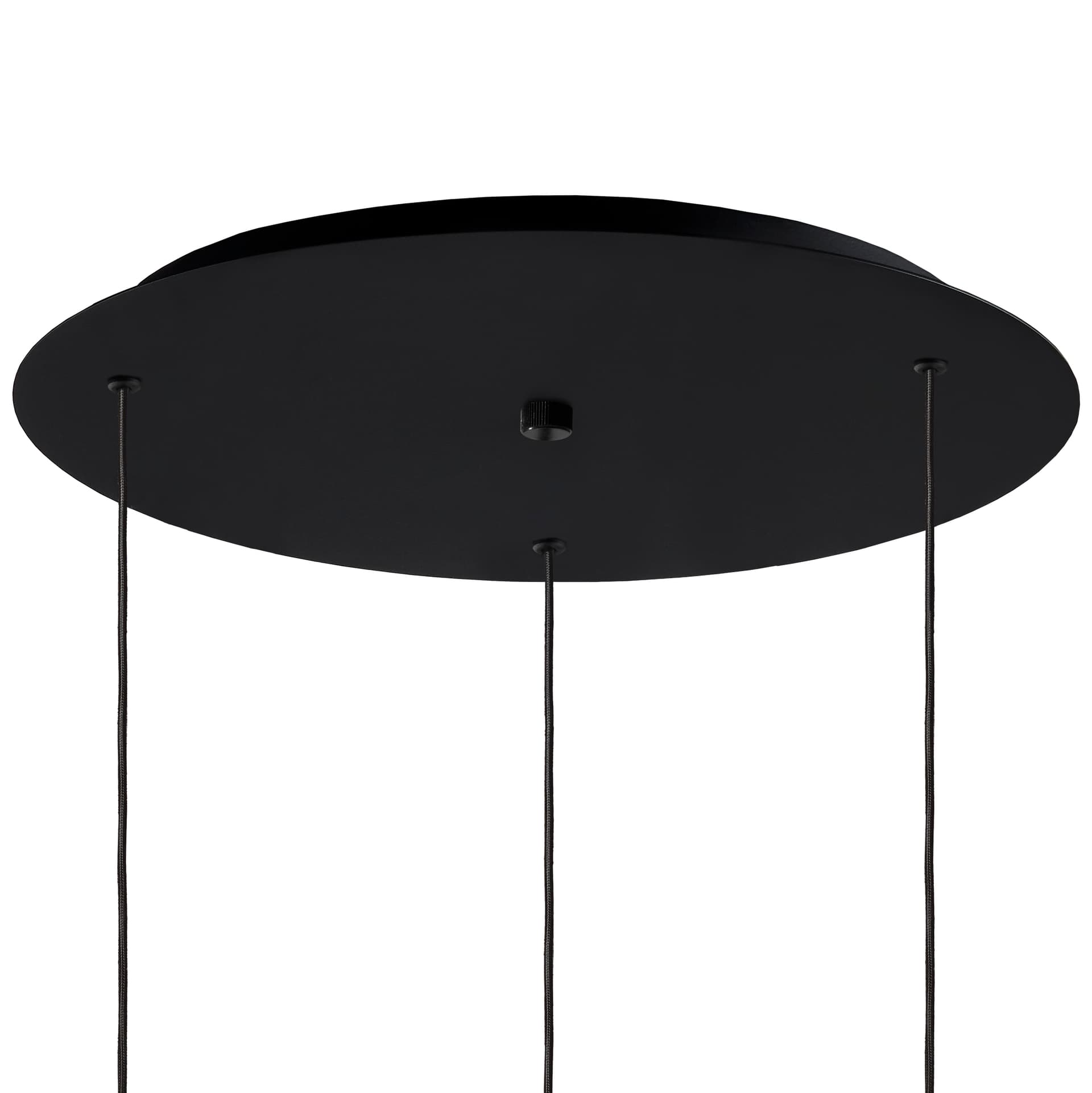 Lampa wisząca Avia Plafon 3 czarna, szkło czarne, Kaspa - 178401