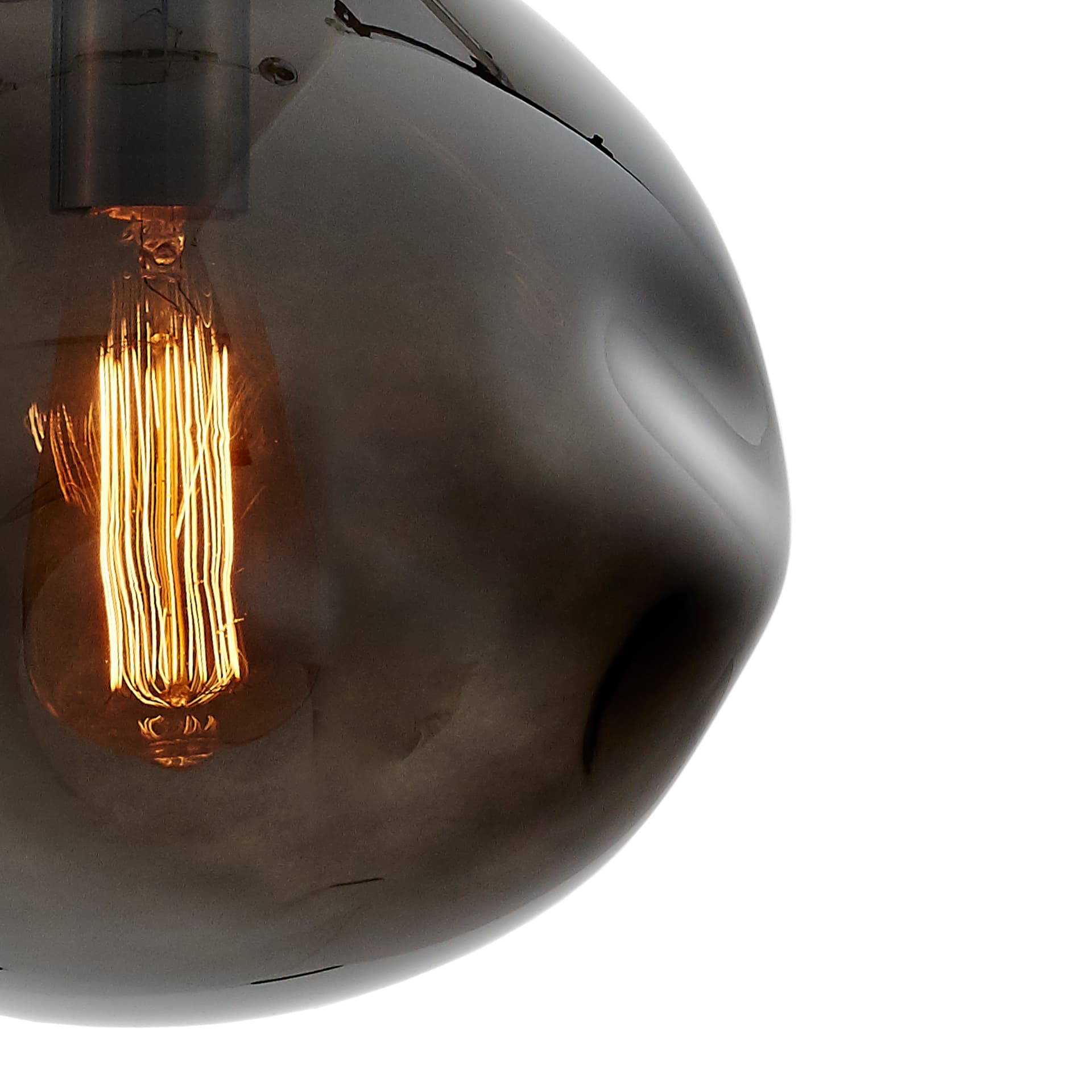 Lampa wisząca Avia Plafon 3 czarna, szkło czarne, Kaspa - 178398