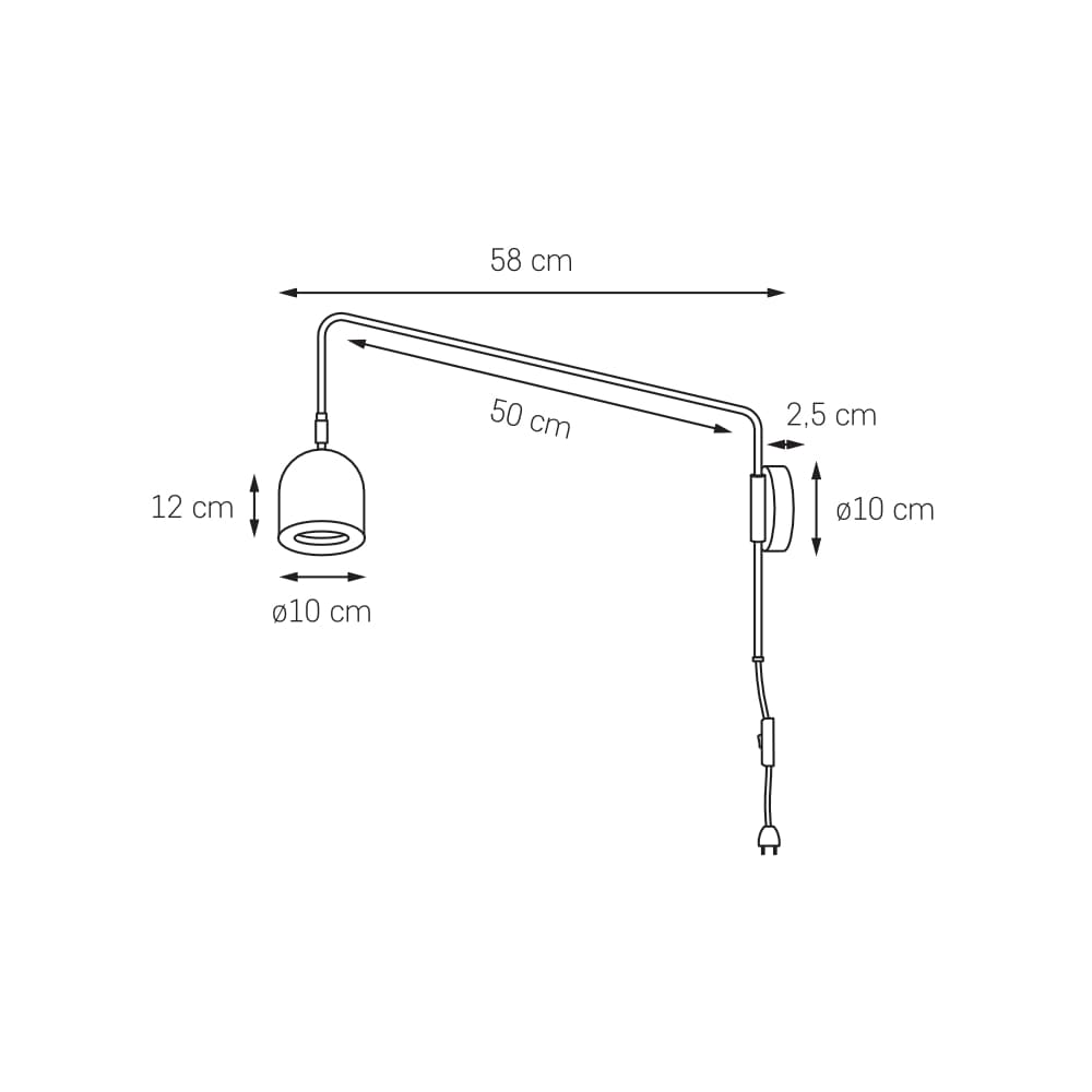 Kinkiet Gaspar czarny, Kaspa - 178287