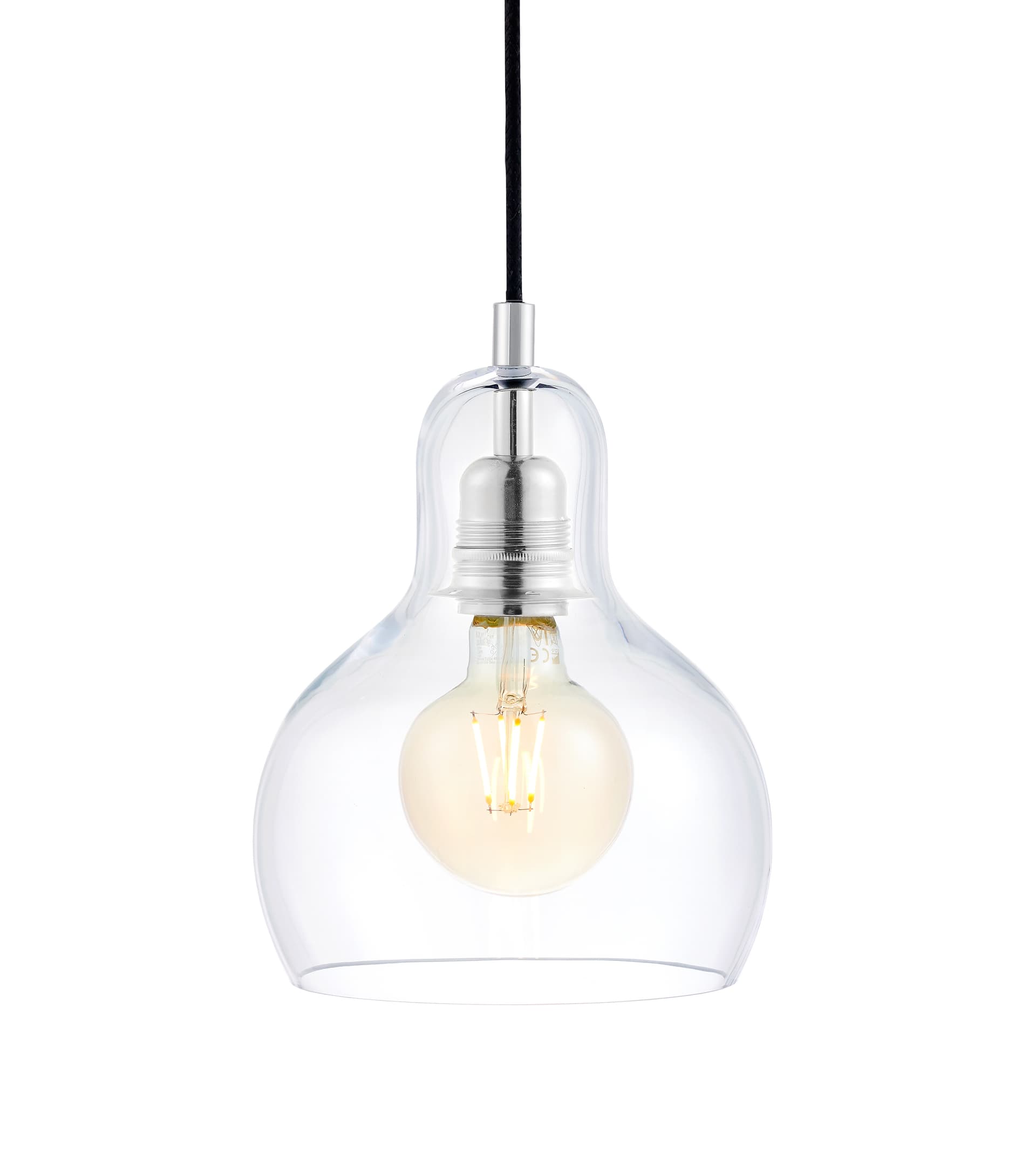 Lampa wisząca Longis I srebrna, Kaspa