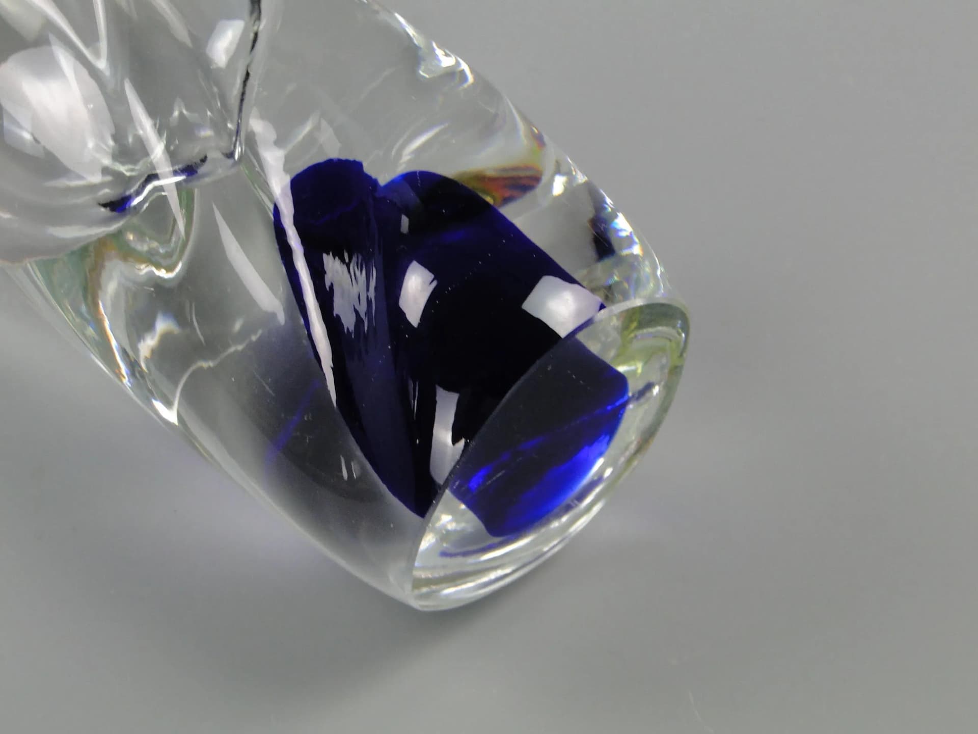 Wazon, szkło wielobarwne, proj. H. Machovska, Mstišov, Nový Bor, Czechosłowacja, lata 60. - 12358