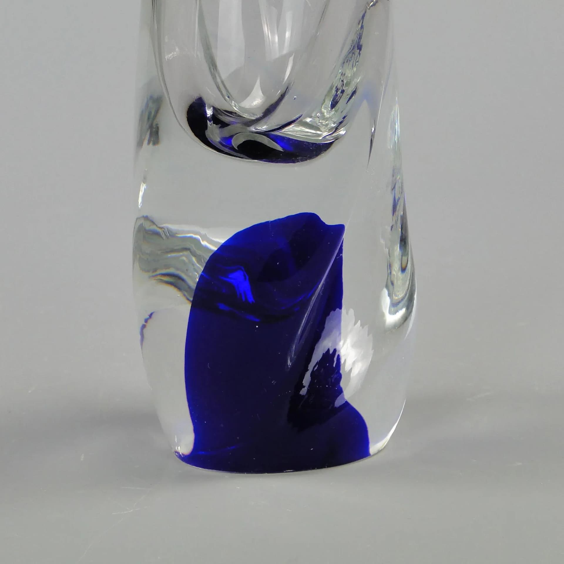 Wazon, szkło wielobarwne, proj. H. Machovska, Mstišov, Nový Bor, Czechosłowacja, lata 60. - 12354