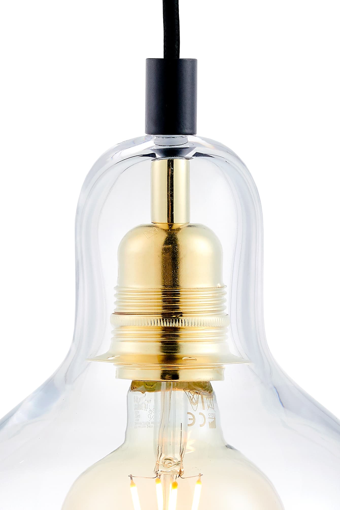 Lampa wisząca Longis I Gold czarna, Kaspa - 178227