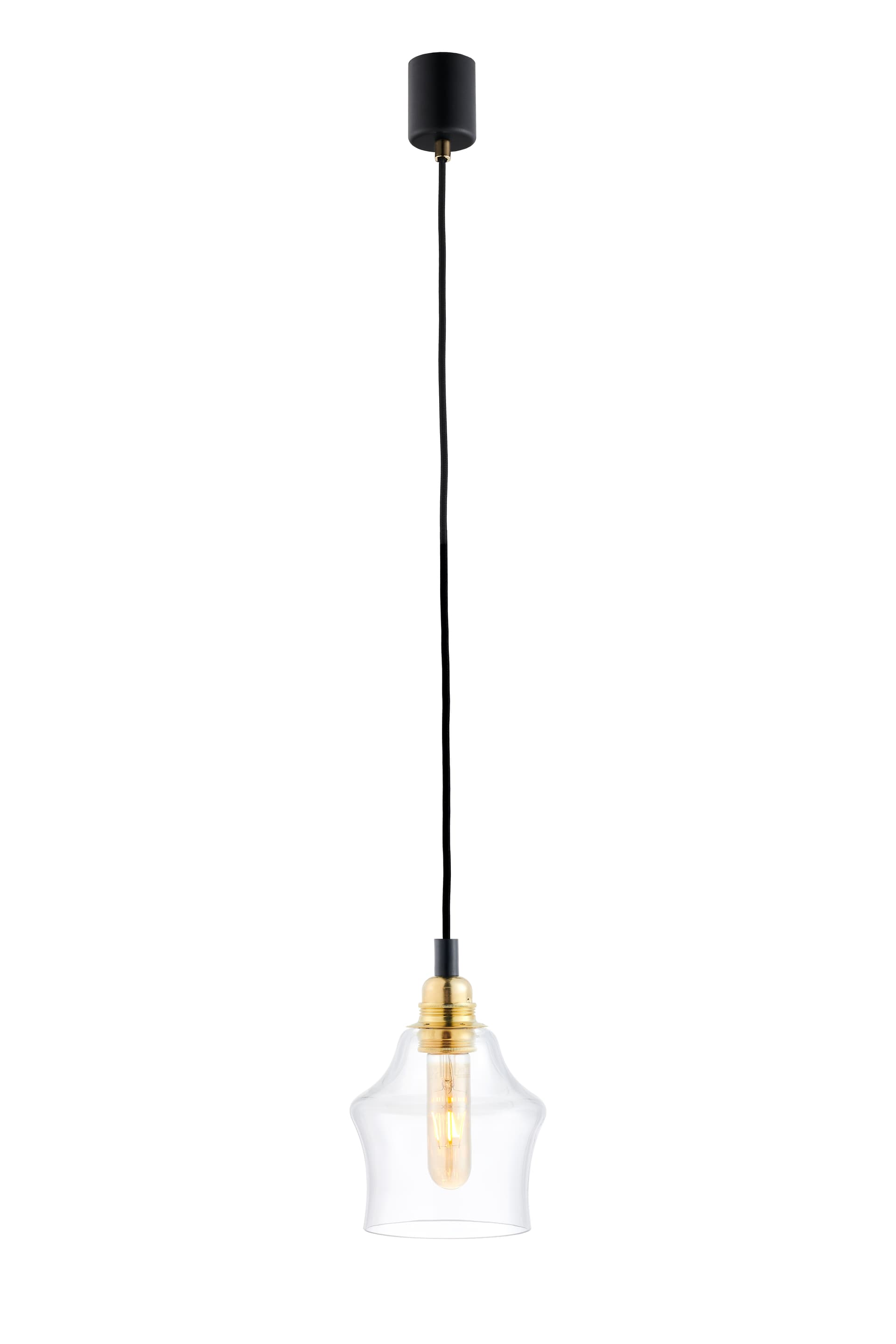 Lampa wisząca Longis II Gold czarna, Kaspa - 178206