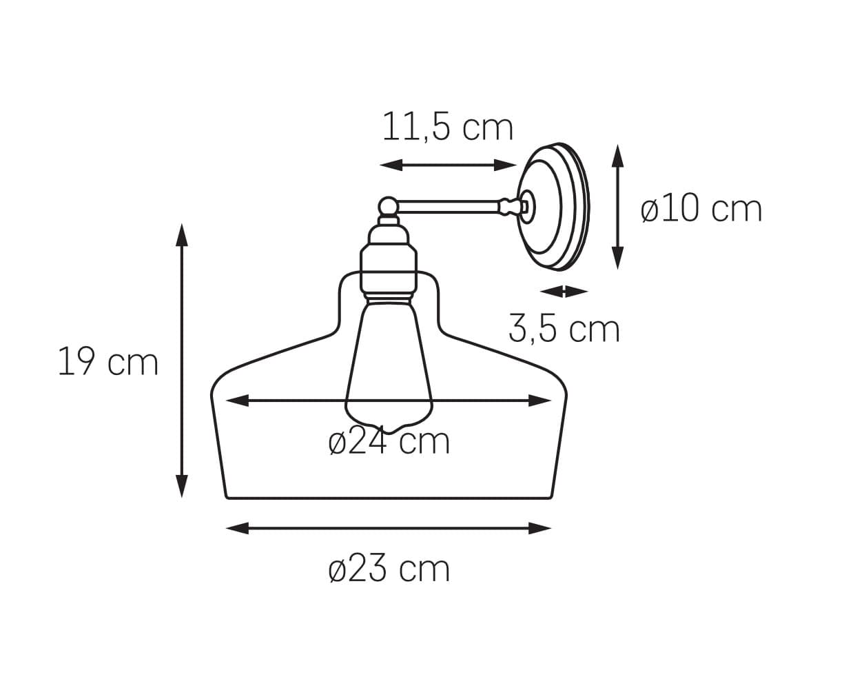 Kinkiet Longis III czarny, Kaspa - 178184
