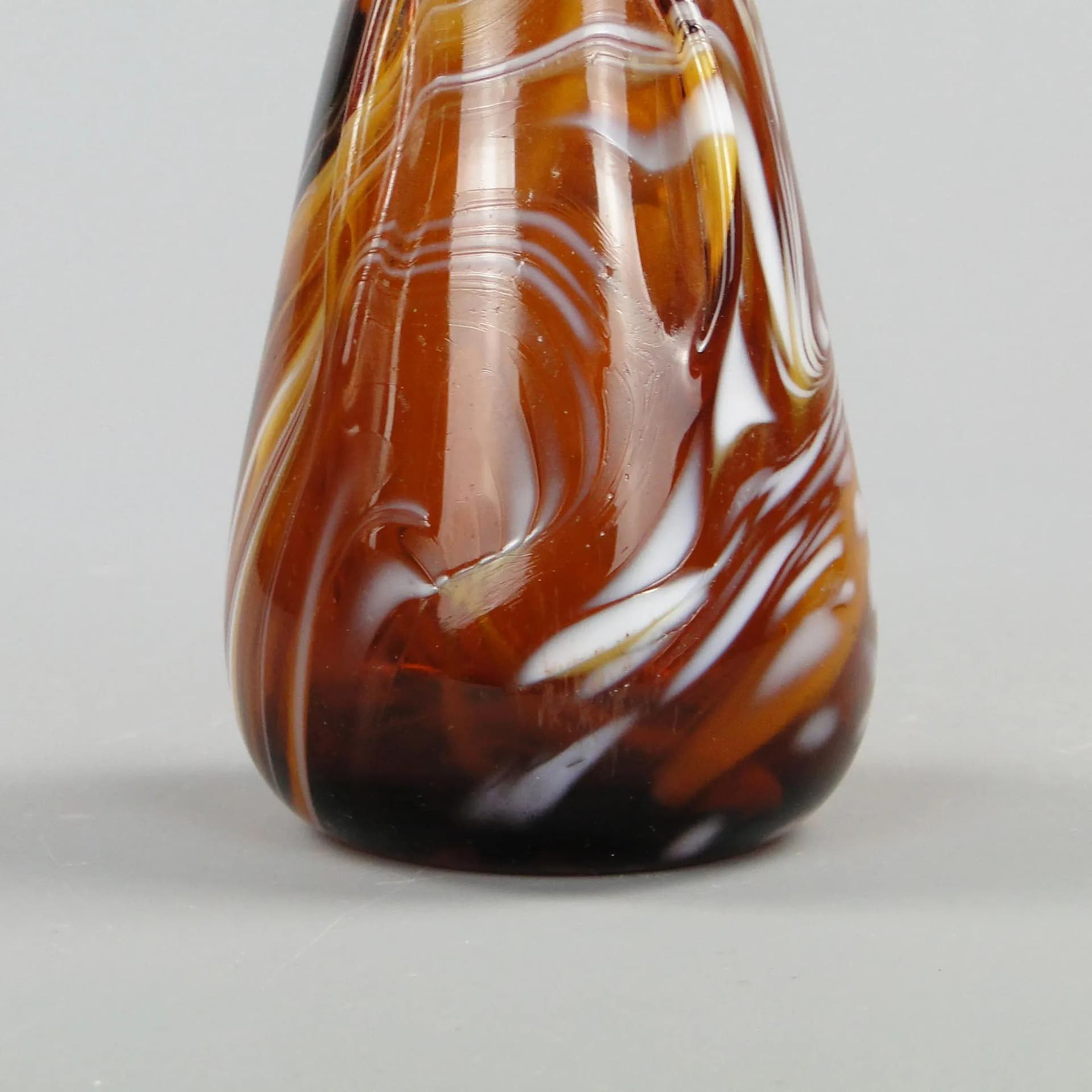 Wazon mozaikowy, szkło brązowy, proj. S. Mach, Ząbkowice, Polska, lata 70. - 12346