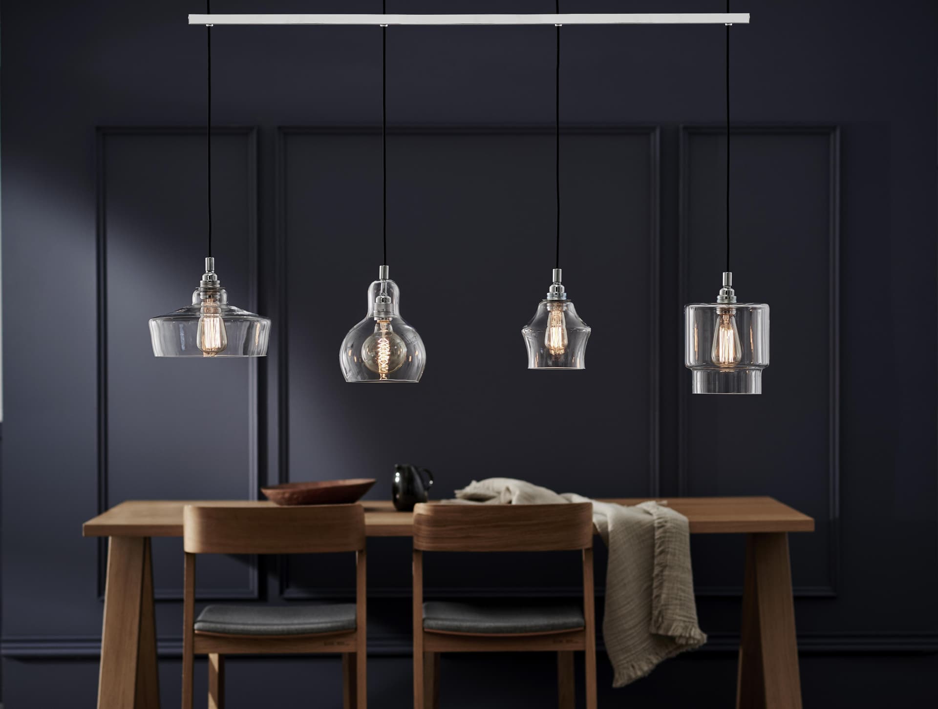 Pendant lamp Longis Listwa silver, Kaspa - 178154