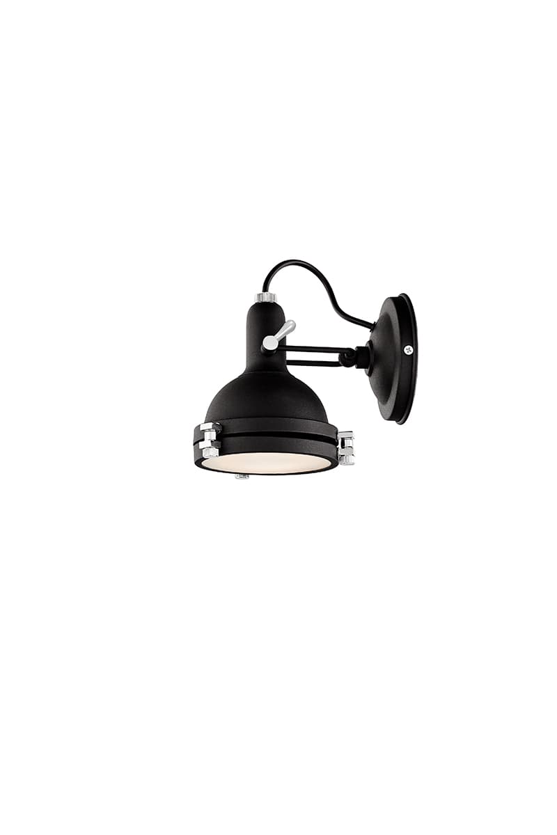Nautilius black wall lamp, Kaspa