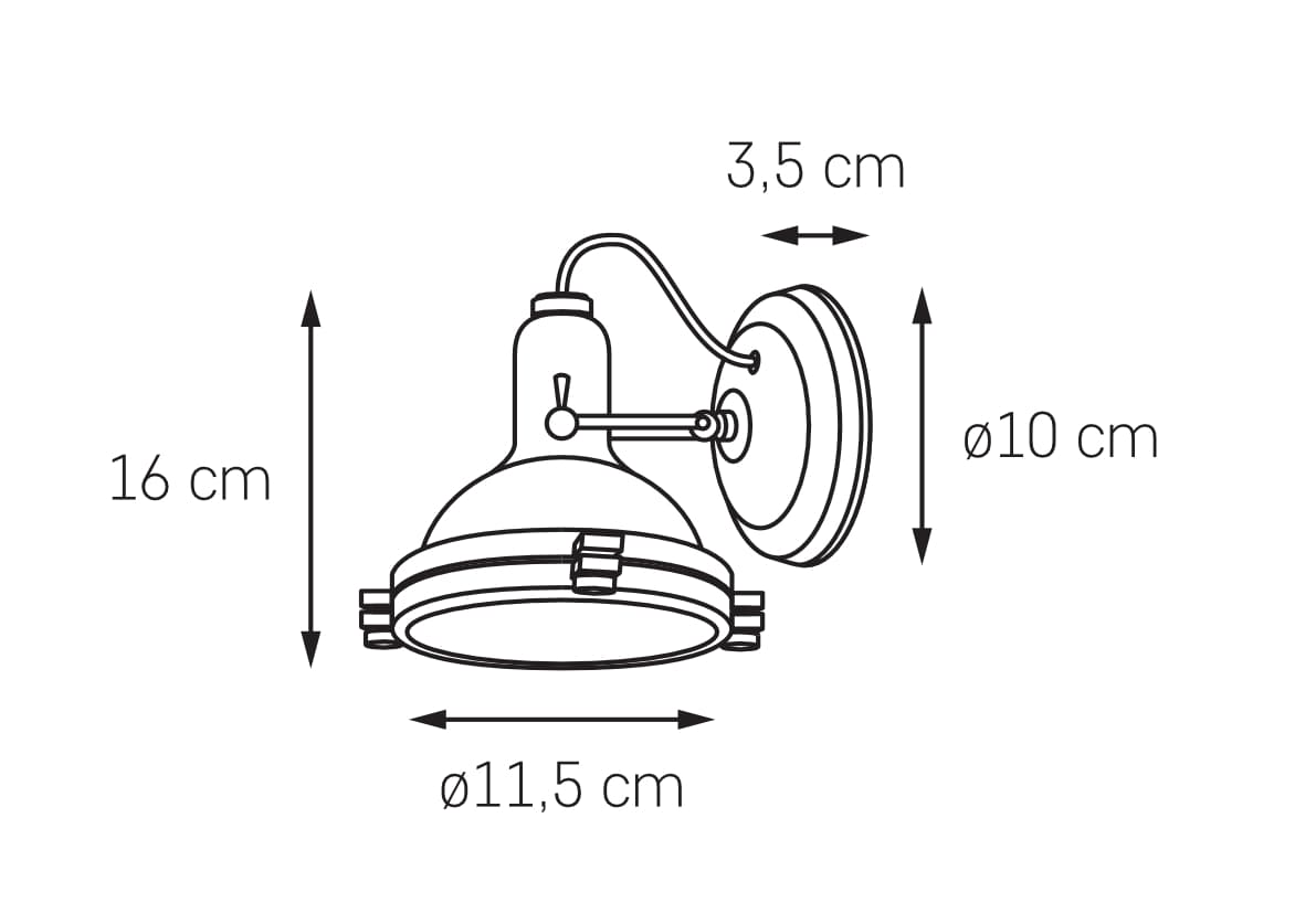 Nautilius black wall lamp, Kaspa - 178131