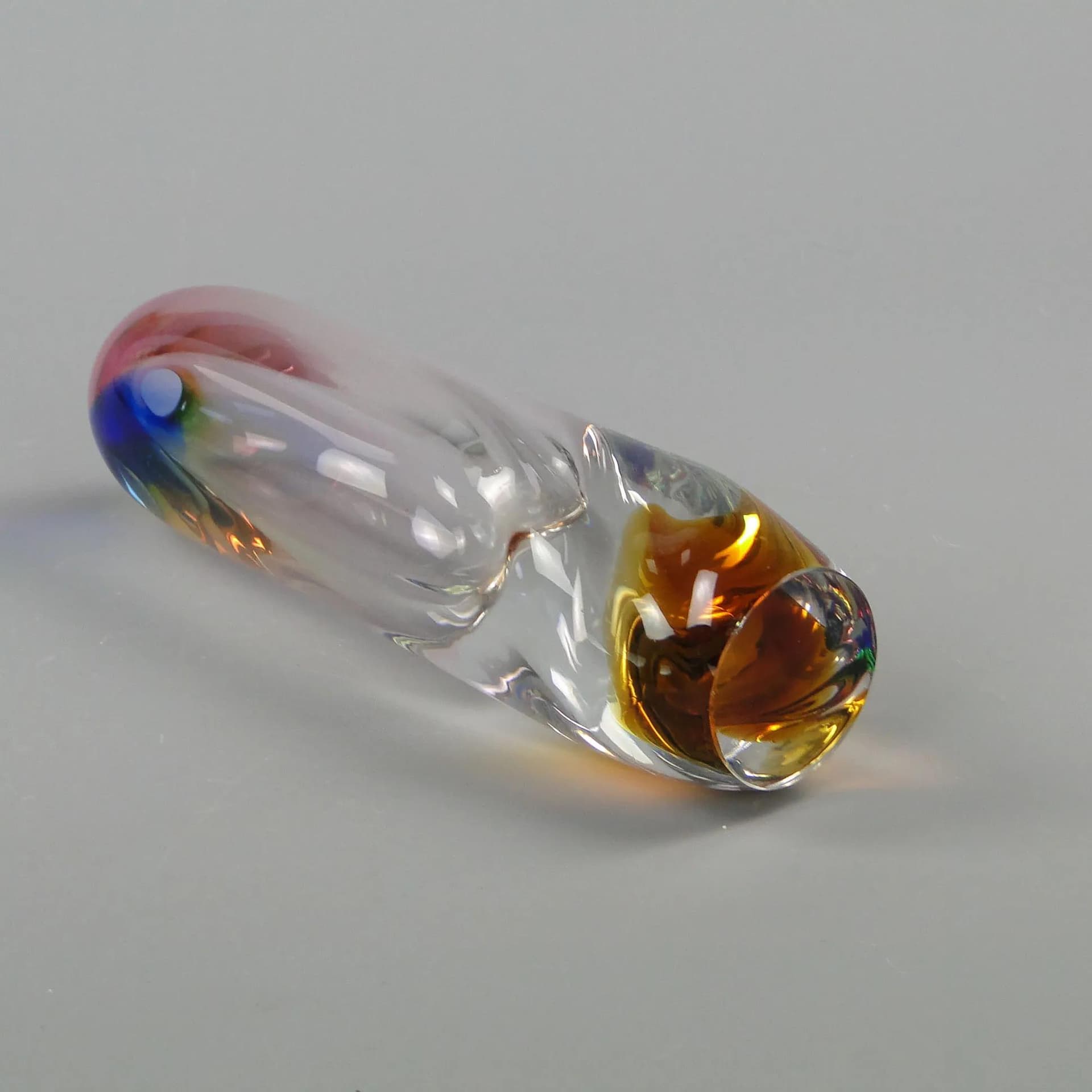 Wazon, szkło wielobarwne, proj. H. Machovska, Czechosłowacja, lata 60. - 12342