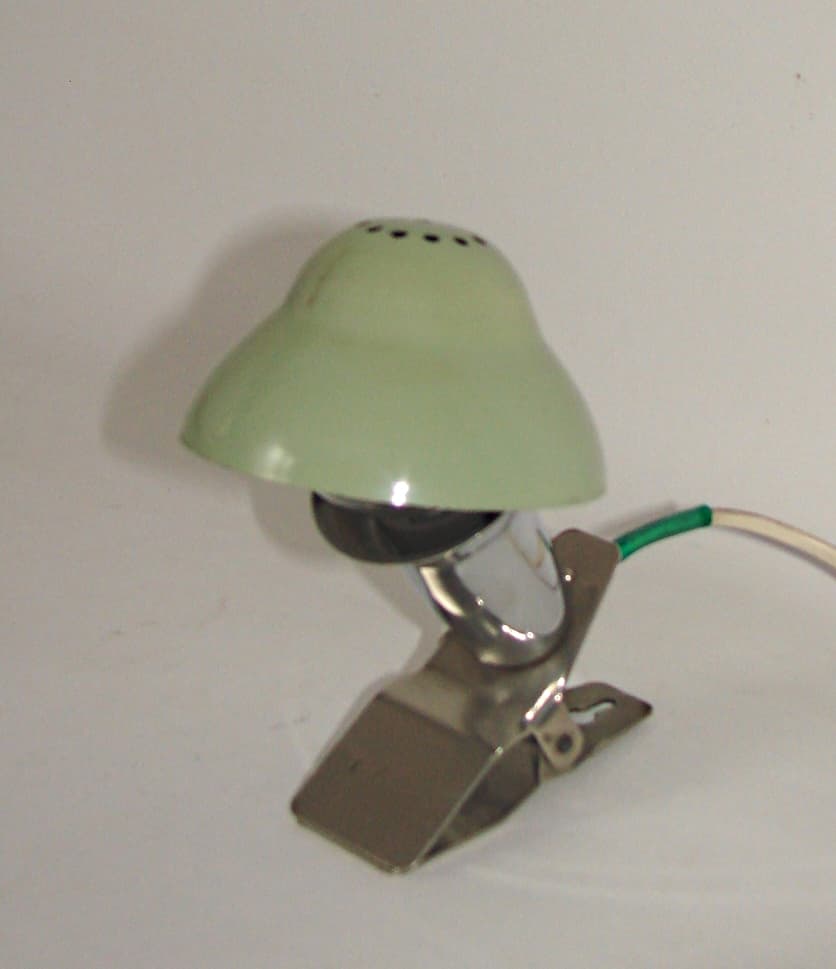 Clip-on lamp Zaos, green metal, Zaos, Poland, 1970s. - 178502