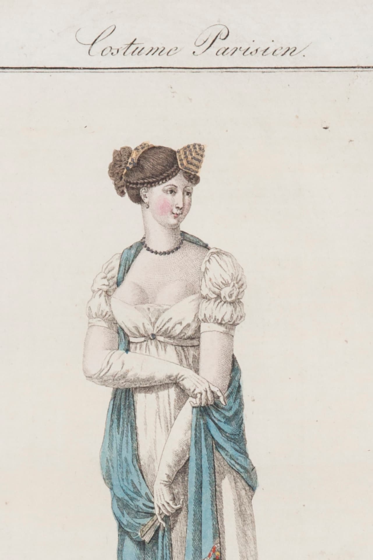 Grafika modowa w stylu Empire, z serii: Costume Parisien. Francja, 1805. - 178577