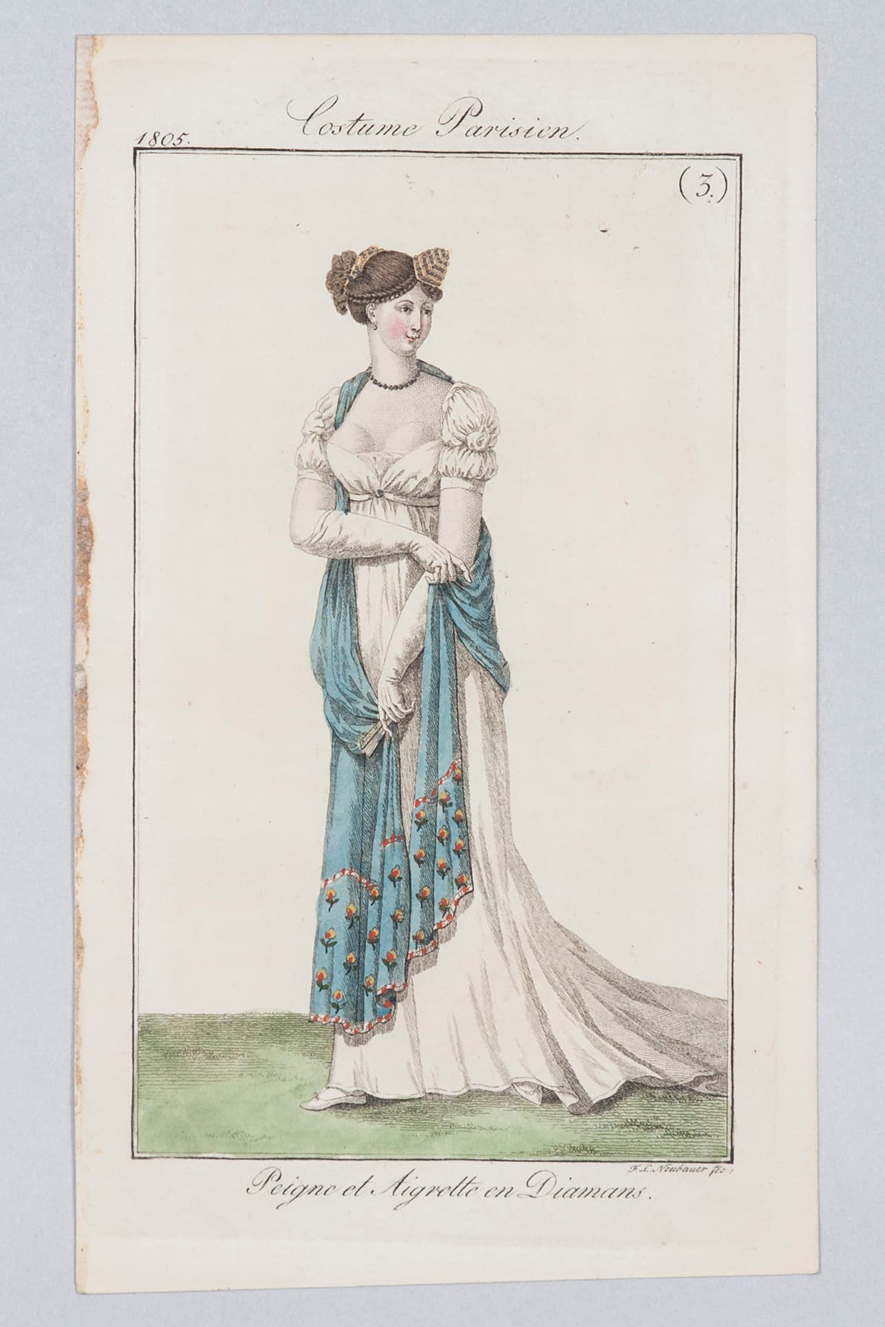 Grafika modowa w stylu Empire, z serii: Costume Parisien. Francja, 1805. - 178578