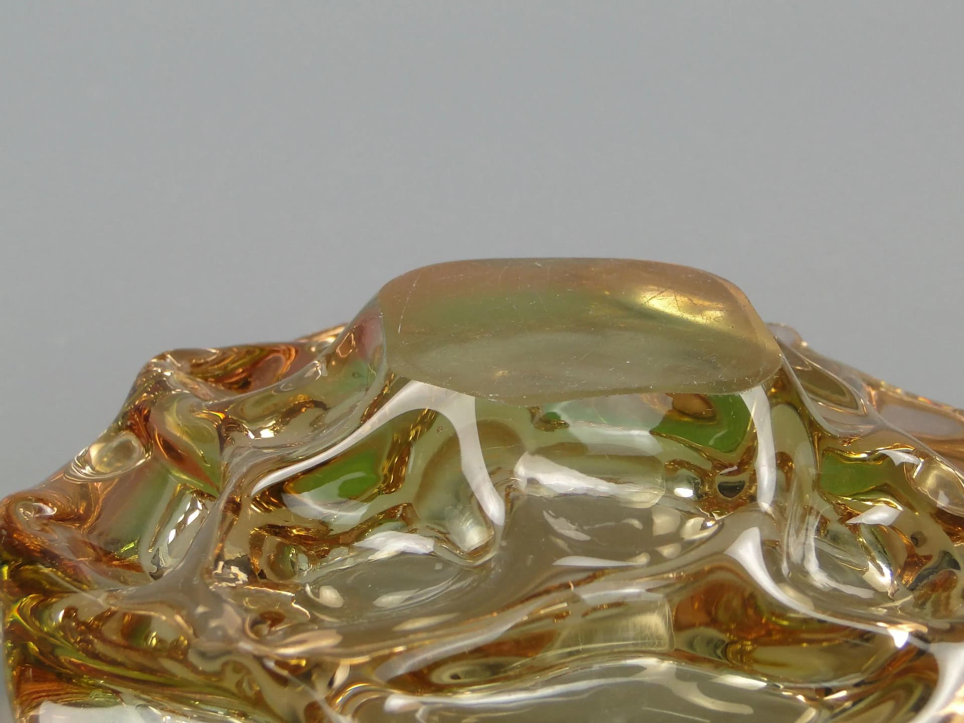 Glass bowl, multicolor, by J. Beranek, Skrdlovice, Czechoslovakia, 1960s - 12310