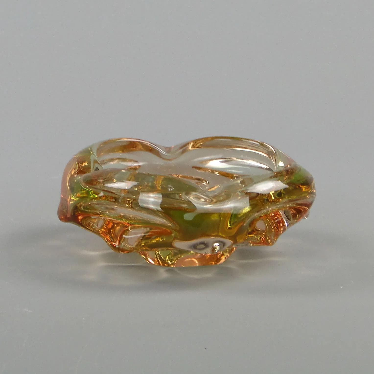 Glass bowl, multicolor, by J. Beranek, Skrdlovice, Czechoslovakia, 1960s - 12305