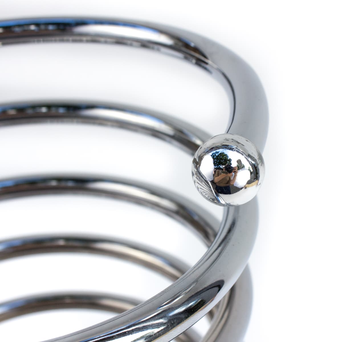 Chromowany, spiralny parasolnik. - 178603