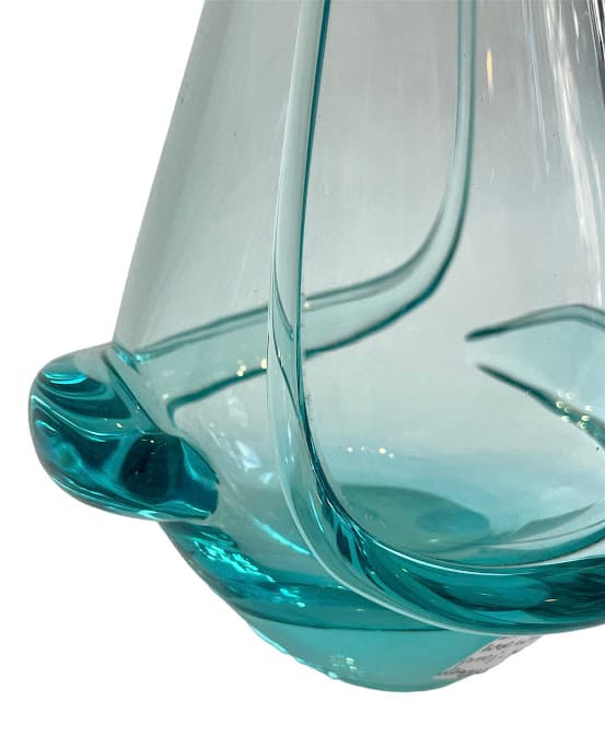 Niebieski wazon kryształowy. Proj. Miroslav Klinger, Czechosłowacja, lata 60. XX w. - 178608