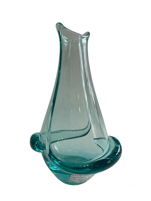 Niebieski wazon kryształowy. Proj. Miroslav Klinger, Czechosłowacja, lata 60. XX w. - 178610