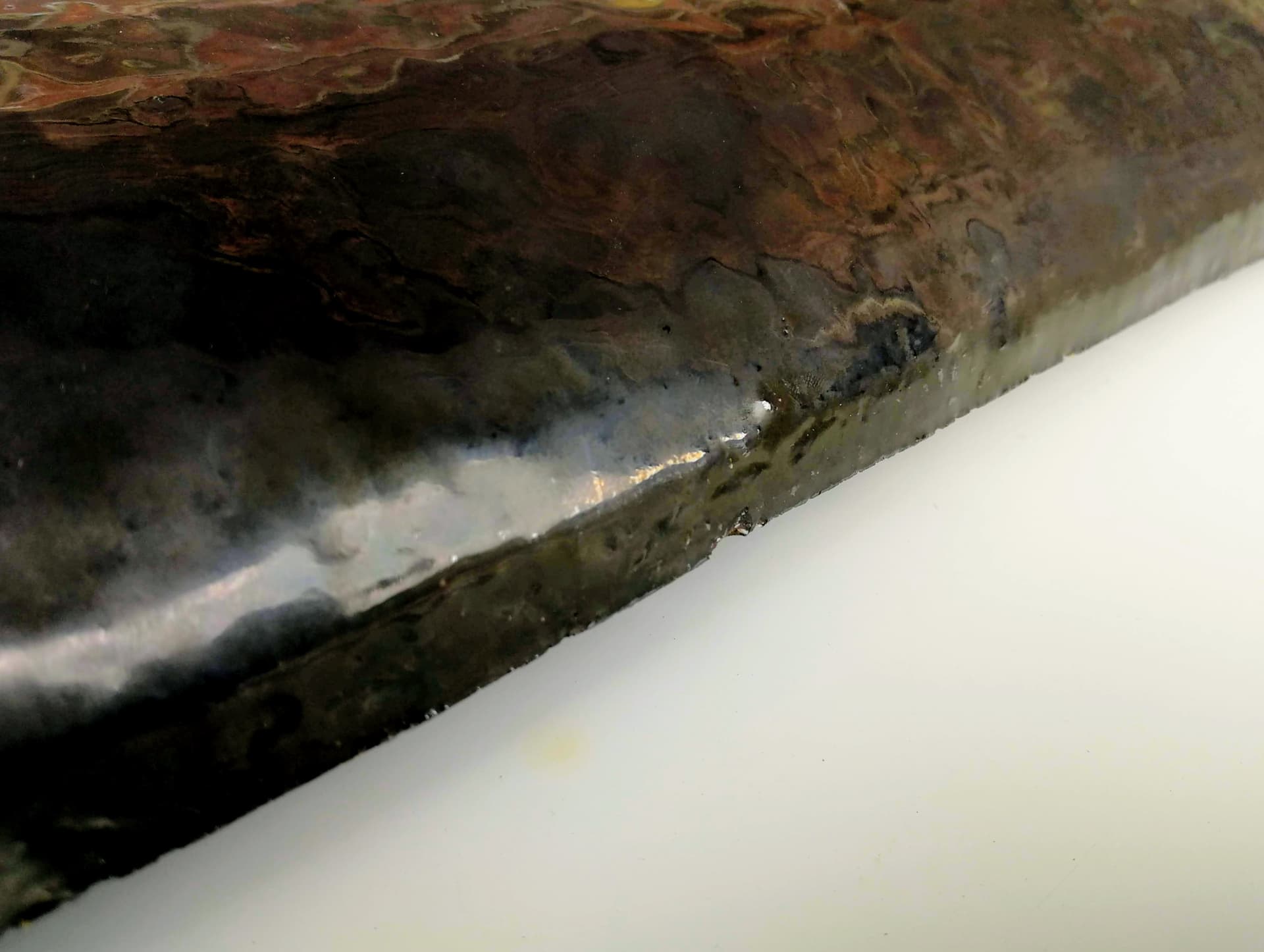 Podłużna patera ceramiczna. Szkliwienie artystyczne. - 178623