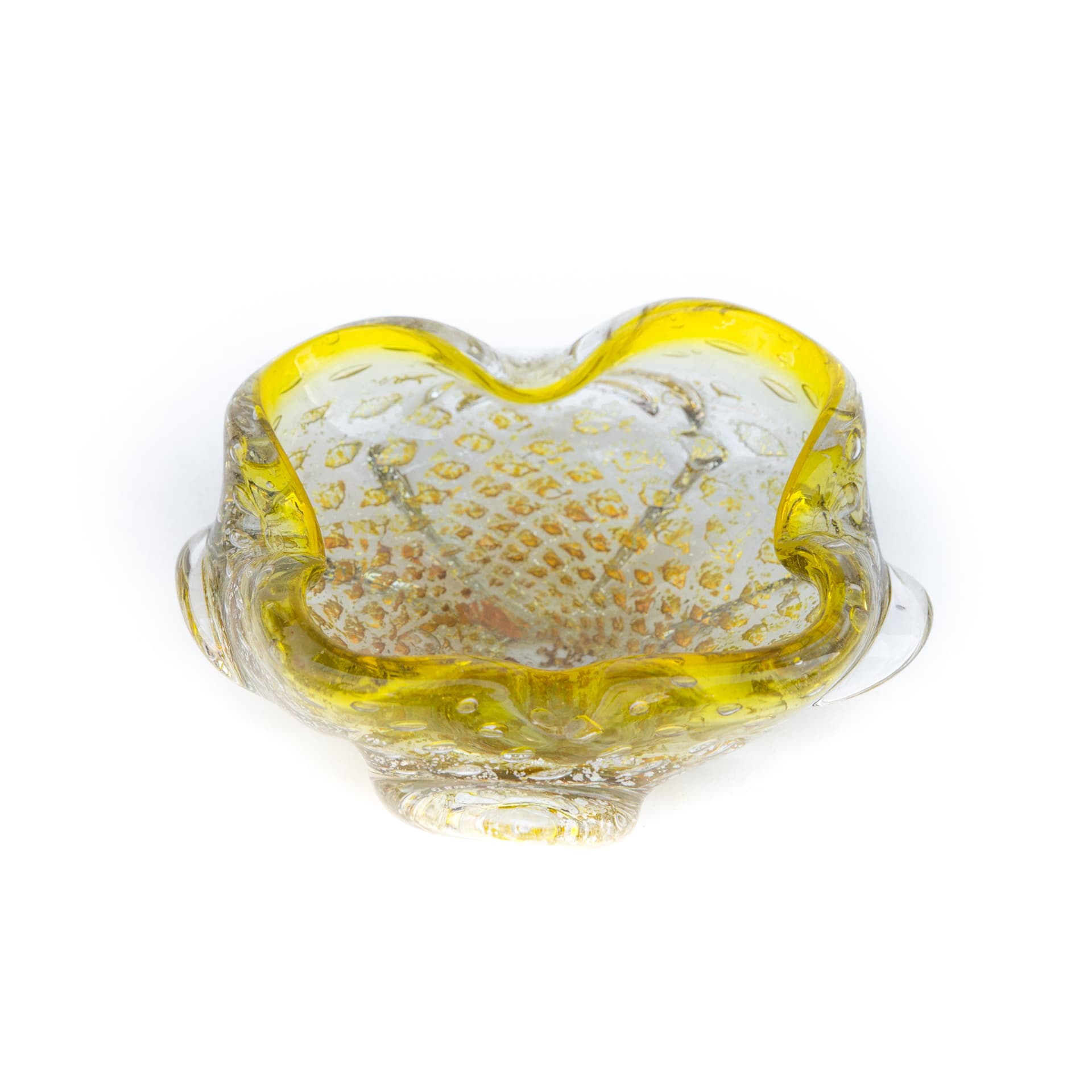 Szkło dekoracyjne z zatopionymi płatkami złota - 178647