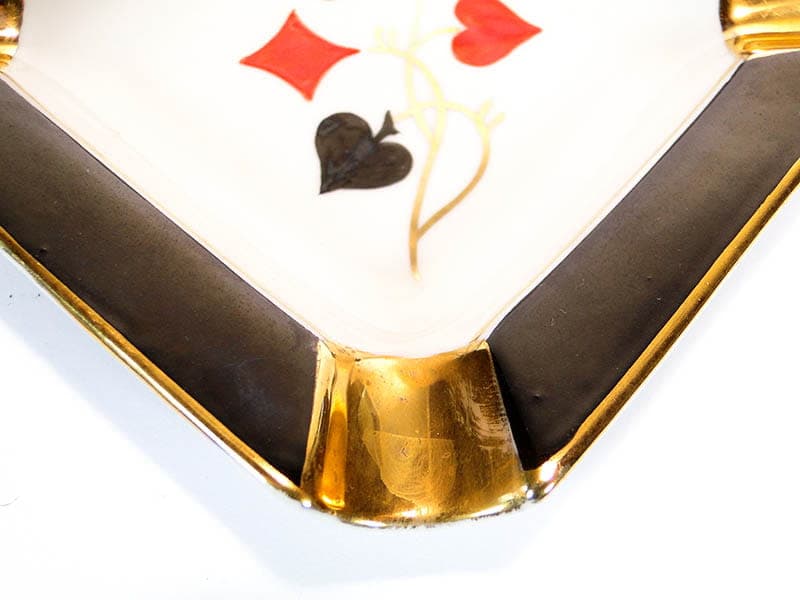 Ashtray The Cards, white porcelain, Ćmielów, Poland, 1960s. - 178785