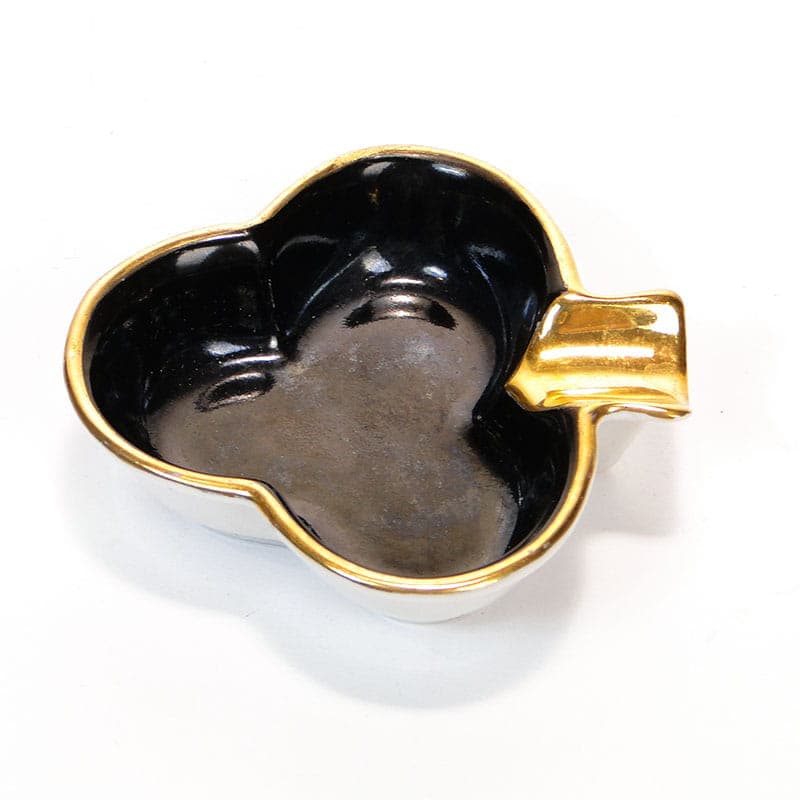 Ashtray The Cards, black porcelain, Poland, 1950s. - 178824