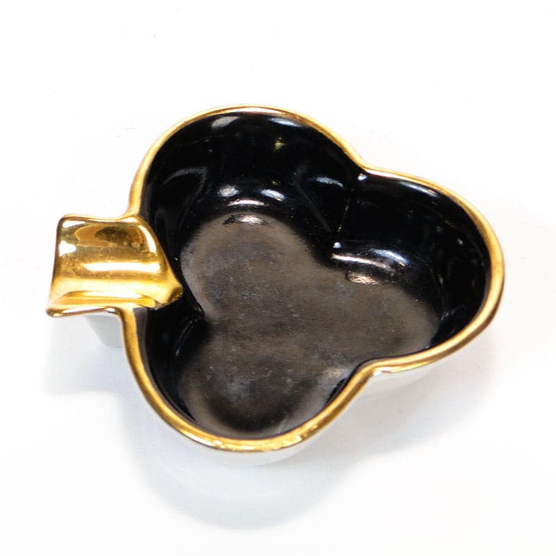 Ashtray The Cards, black porcelain, Poland, 1950s. - 178828
