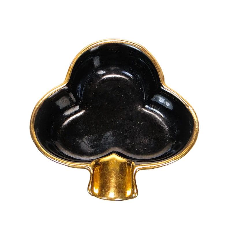 Ashtray The Cards, black porcelain, Poland, 1950s.