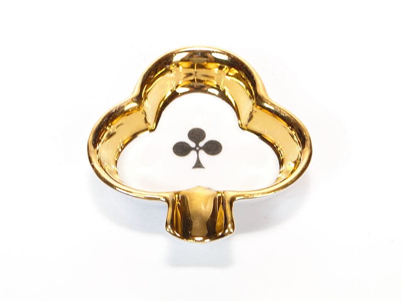 Popielniczka The Cards, złoty, porcelana, Polska, lata 50. - 178846