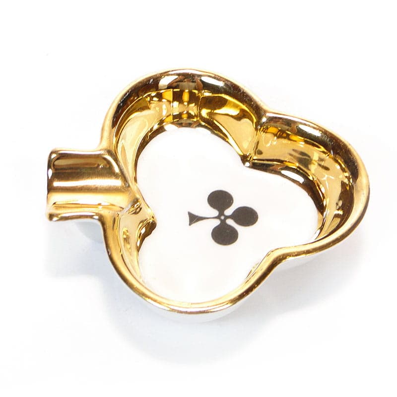 Popielniczka The Cards, złoty, porcelana, Polska, lata 50. - 178845