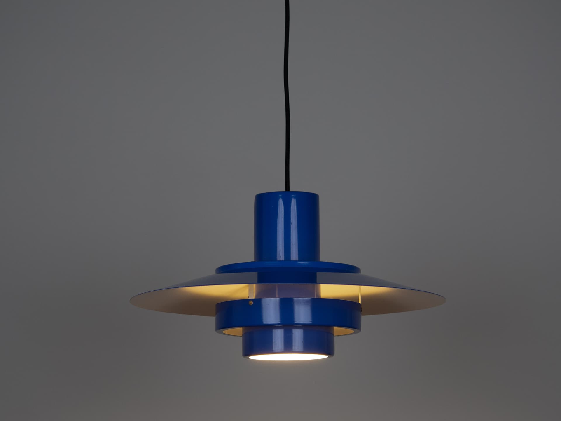 Lampa Falcon, niebieski, stal, proj. A. Hansen, Dania, lata 60. - 178981