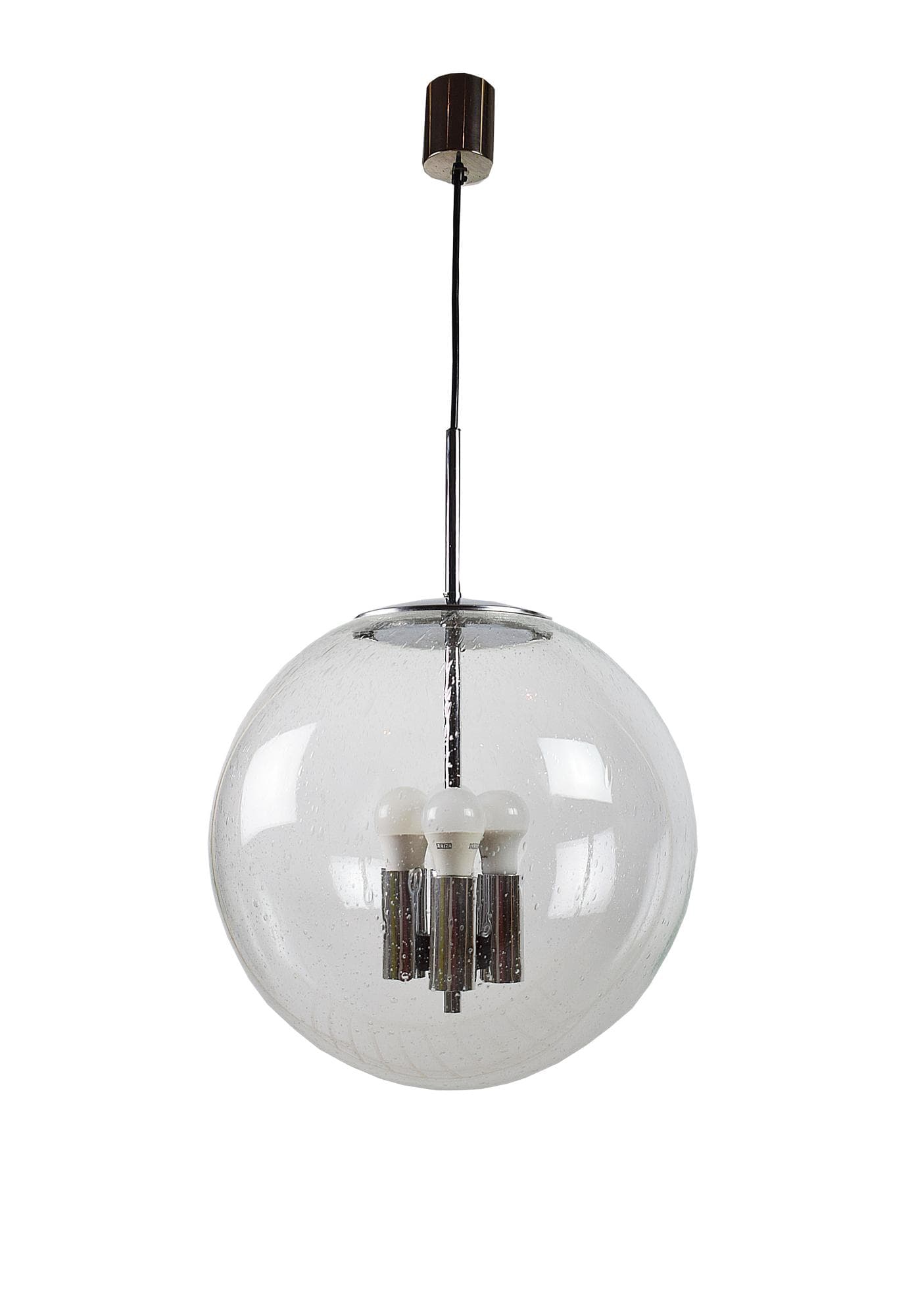 Lampa wisząca firmy Glashütte Limburg z lat 70.