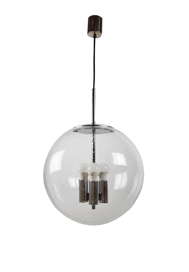 Lampa wisząca firmy Glashütte Limburg z lat 70. - WYMIARY