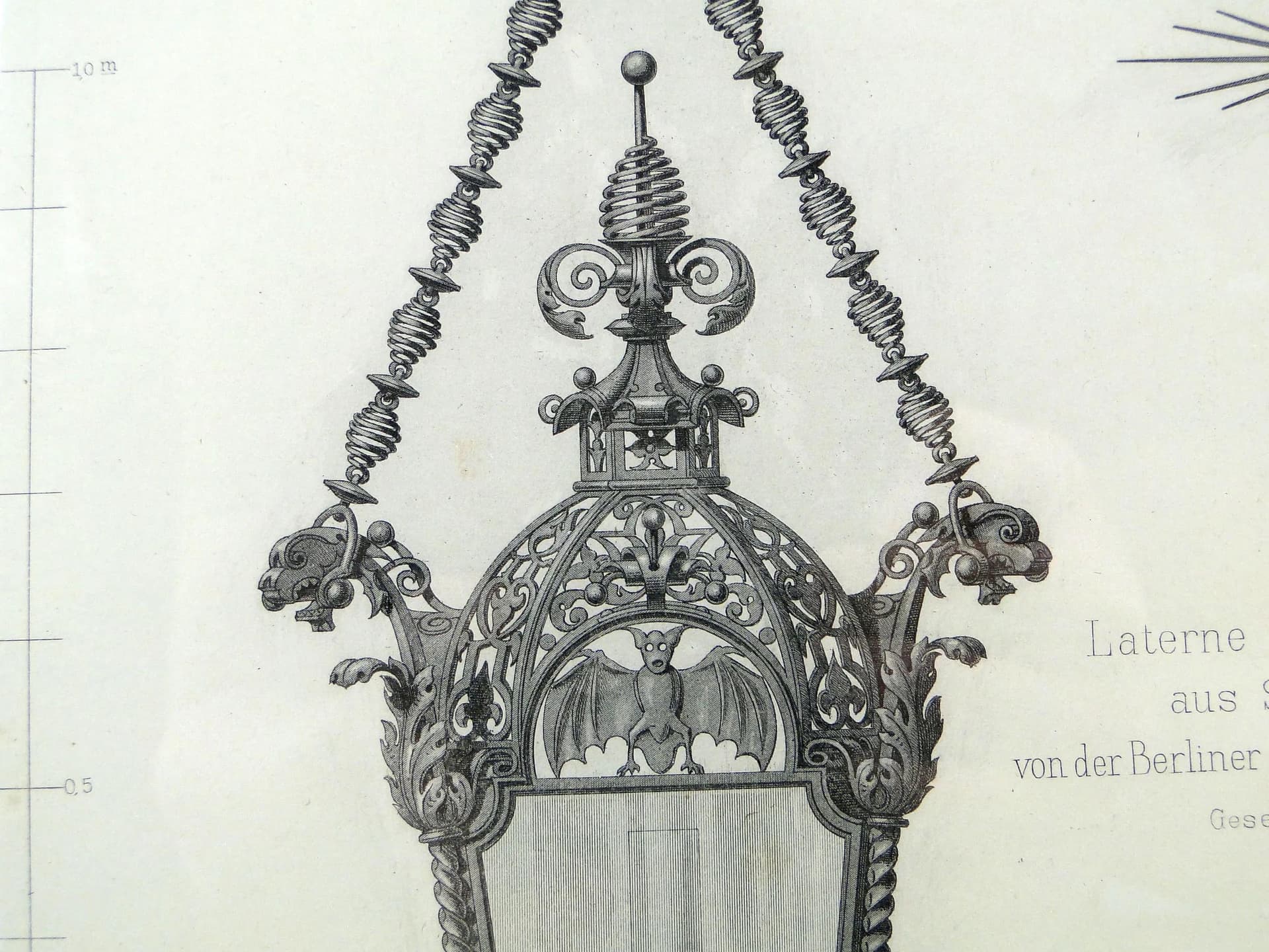 Grafika architektoniczna, szary, papier, Niemcy, XIX w. - 12517