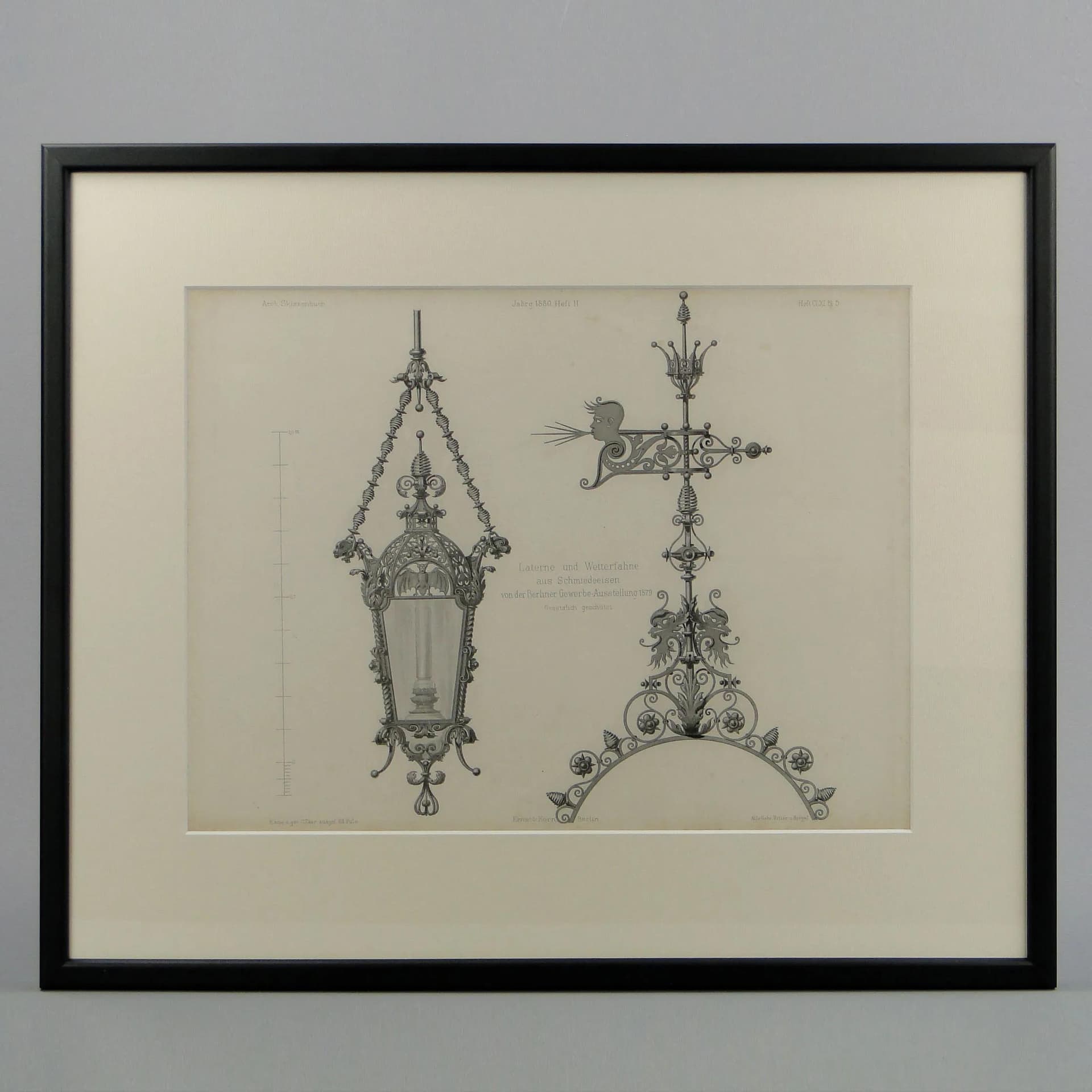 Grafika architektoniczna, szary, papier, Niemcy, XIX w. - 12513