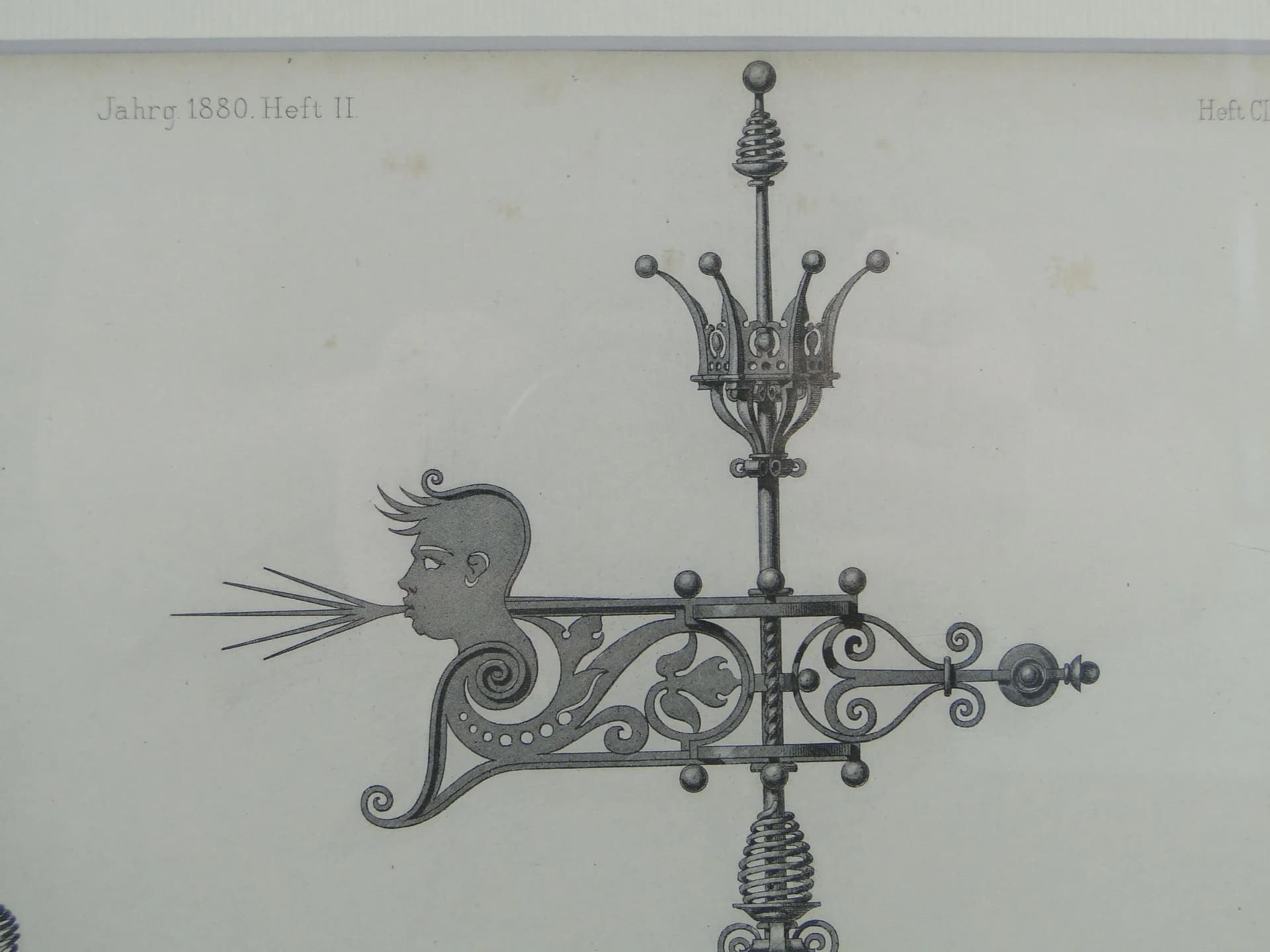 Grafika architektoniczna, szary, papier, Niemcy, XIX w. - 12518