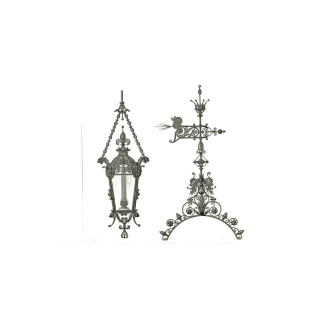 Grafika architektoniczna, szary, papier, Niemcy, XIX w. - WYMIARY