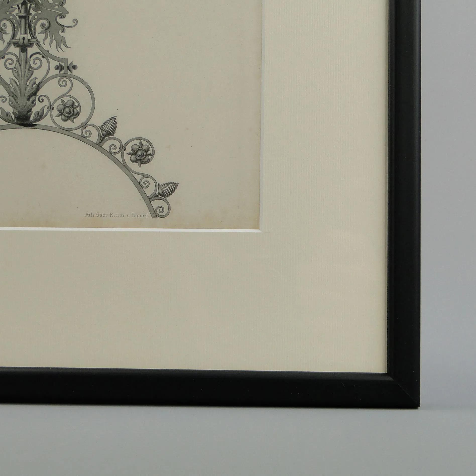 Grafika architektoniczna, szary, papier, Niemcy, XIX w. - 12520